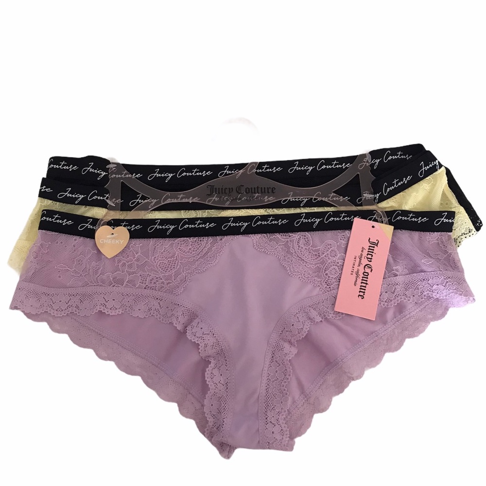 Juicy Couture XL 3 Pack Cheeky Lace Panties